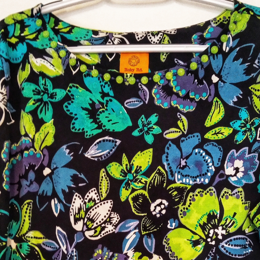 Ruby Rd. Multicolor Floral Tunic - Picture 7 of 9